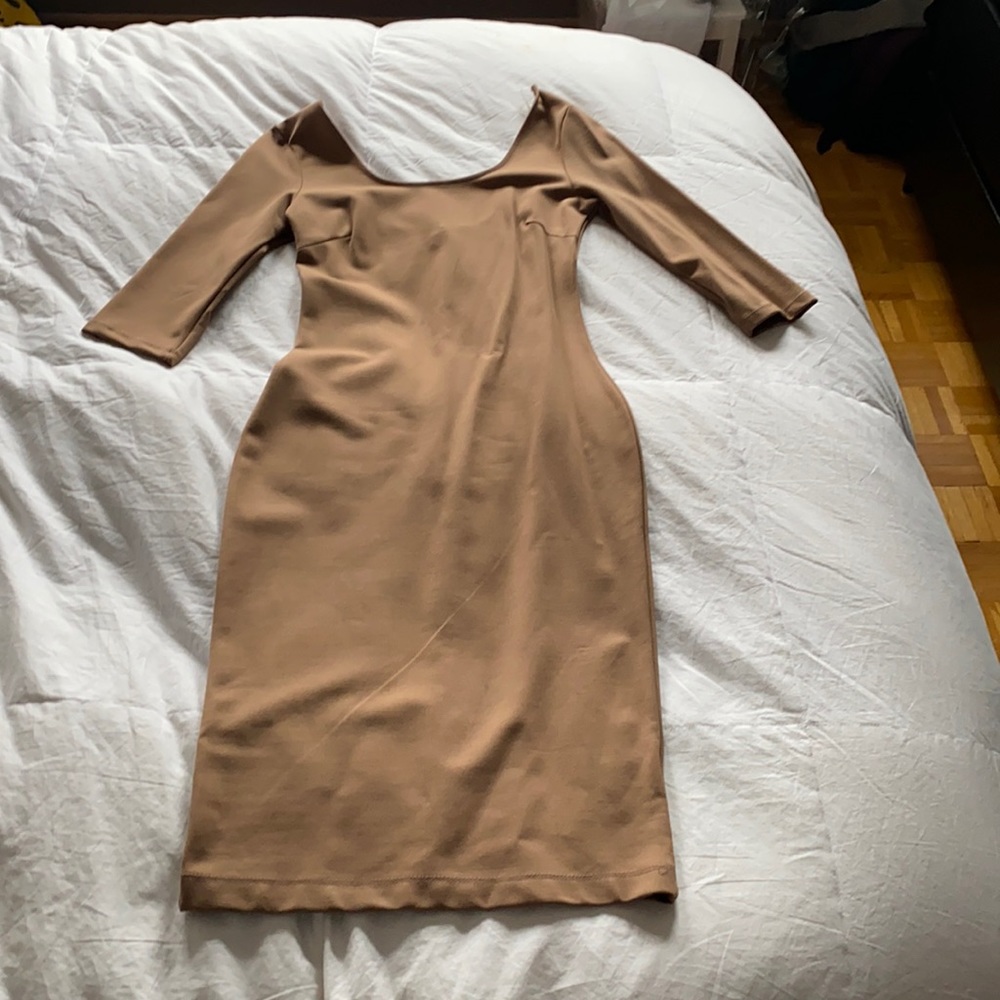 Nude/tan fitted dress